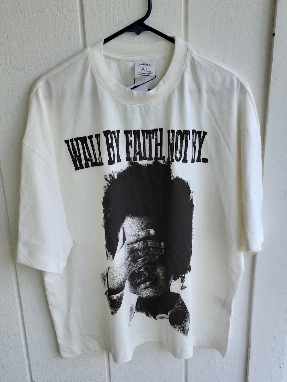 White Short-Sleeve Graphic Tee - 'Walk By Faith  - XL